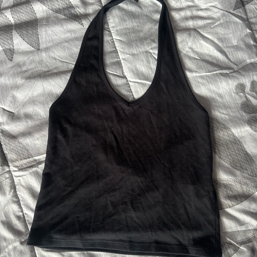 Black Halter Top